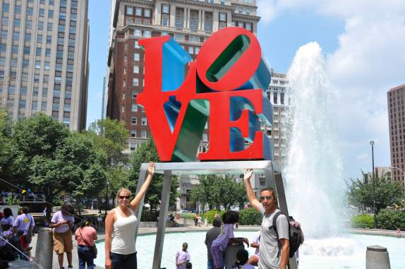 Visitando Philadelphia, em Pennsylvania, nos Estados Unidos